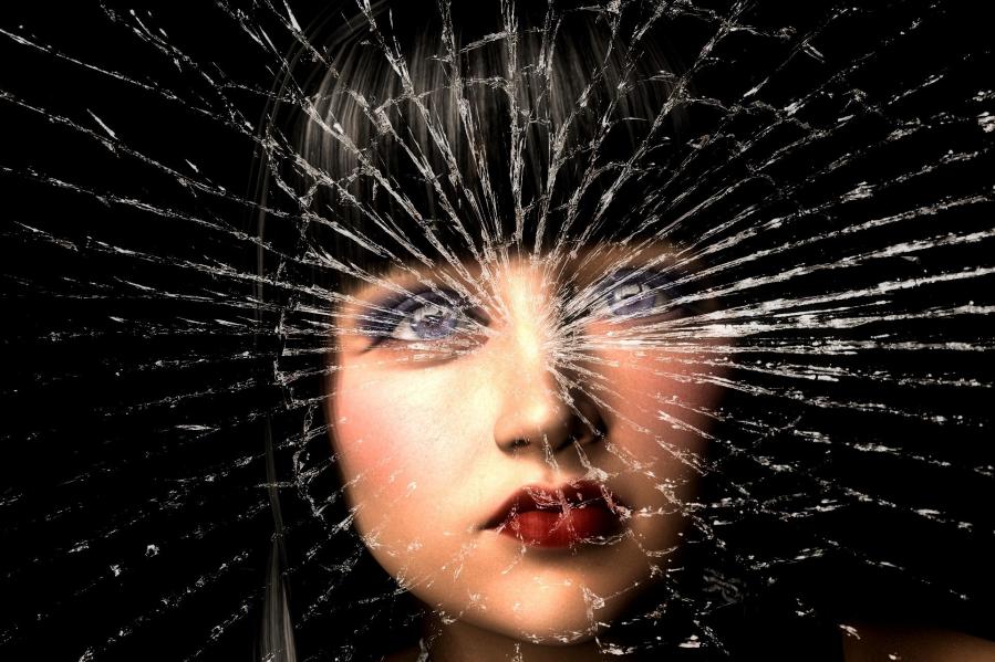 Visage brise
